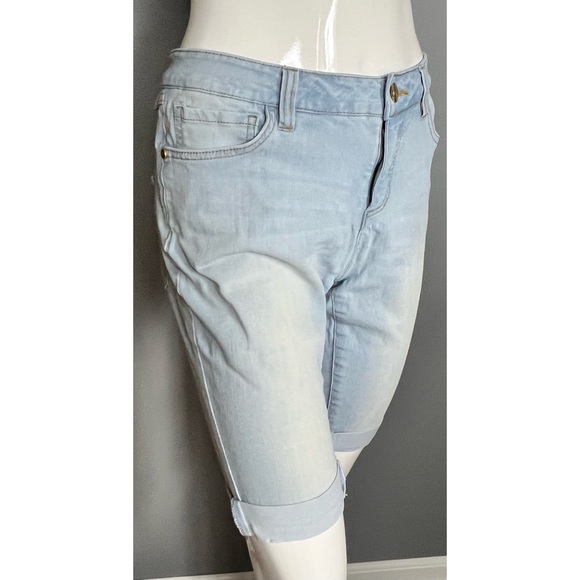 G.I.L.I. : denim stretch bermuda shorts - Picture 2 of 10
